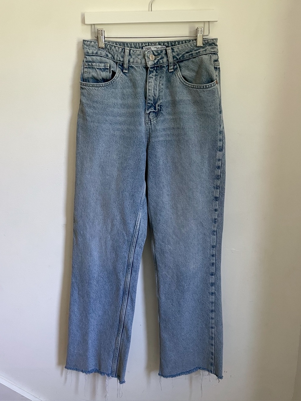 Zara High-waisted Straight Leg Jeans
